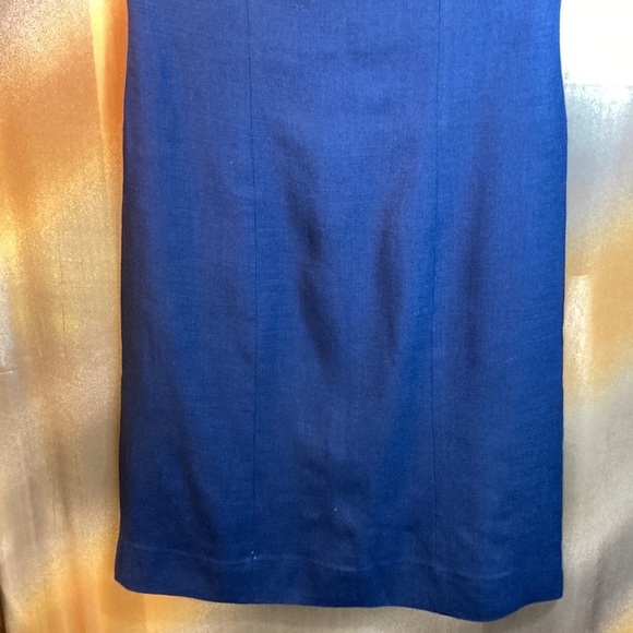 Vintage 60’s navy sleeveless dress white top red detail. 32”‎ chest 28” waist B9 - Picture 2 of 5